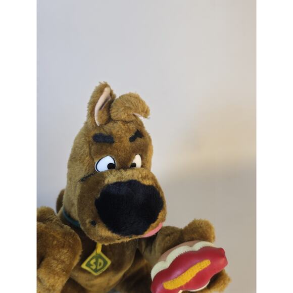 11" Scooby Doo Plush Holding Hot Dog 1998 Cartoon Network - Picture 4 of 8
